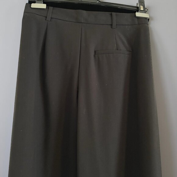 Zara Black Wide-Leg Pants with pleats - SZ XS - Picture 4 of 4
